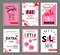 Set of social media sale website and mobile banner templates. Vector banners, posters, flyers, email, newsletter, ads, promotional