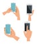 Set social smartphone technology in the hand