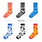 Set of socks with hipster design