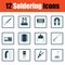 Set of soldering icons