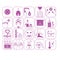 Set of spa icons. Vector illustration decorative design