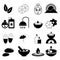 Set of spa and massage icons