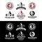 Set of Spartan Fitness And Gym Logo Vector