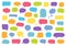 Set of speech bubbles. Blank retro empty comic bubbles. Stickers. Dialog balloons. Vector illustration