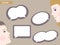 Set of speech bubbles blank templates