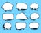 Set of speech bubbles. Clouds for online chats. Reaction dialogues. Vector illustration