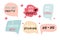 Set of Speech bubbles with compliment phrases, self love quotes