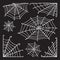 Set of spider web and halloween cobweb decoration for spiderweb scary design