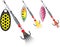 Set of spinners fishing lures