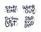 Set of Sport lettering phrases, such as sport time