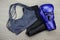 Set of sport wear for boxing exercise training, Gym fashion and accessories.