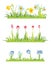 Set of spring april flowery borders for Easter