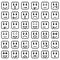 Set of square emoticons
