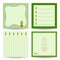 Set of square notepads with Cactus