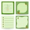 Set of square notepads with Cactus