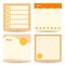 Set of square notepads with Sun