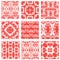 Set of squared backgrounds- ornamental seamless pattern.