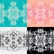 Set of squared backgrounds - ornamental seamless pattern.