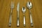 Set of stainless steel tableware