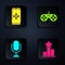 Set Star, Smartphone and playing in game, Microphone and Gamepad. Black square button. Vector