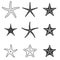 Set of starfish icon