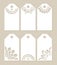 Set stencil labels with carved pattern