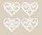 Set stencil lacy hearts with openwork pattern