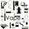 Set stickers and accessories for vaping