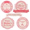 Set of stickers or labels for Happy Mothers Day.