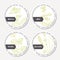 Set of stickers for package design withmelissa, mint, lavender, perilla