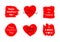 Set of stickers for Valentine`s Day. Declaration of love.