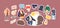 Set Stickers Victorian Gentlemen, English 19th Century Aristocrats, Male Characters Wear Vintage Clothing, Elegant Suits