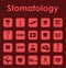 Set of stomatology simple icons