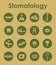 Set of stomatology simple icons
