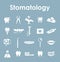 Set of stomatology simple icons