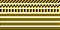 Set stripes yellow and black color, with industrial pattern, vector safety warning stripes, black pattern on yellow background