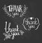 A set of style \'Thank You\' design elements.