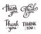 A set of style \'Thank You\' design elements.