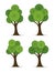 Set of stylized abstract trees, vector
