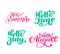 Set of Summer exotic Calligraphy lettering phrases Hello june, july, august. Vector Hand Drawn Isolated text. Sketch