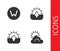 Set Sun and cloud weather, Compass north, Sunset and Sunrise icon. Vector