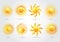 Set of sun logo vector image