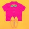 Set of sunglasses shirt and shoes