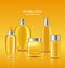 Set Sunscreen Protection Cosmetics. Sun Care Containers