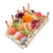 Set of sushi on wooden stand i