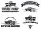 Set of suv pickup car vector emblems, labels and logos.