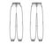 Set of Sweatpants technical fashion illustration with elastic cuffs, normal waist, high rise, full length, drawstrings