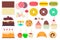 Set of sweet food icons