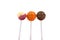 Set Sweet lollipops isolated on white background. Clipping path.