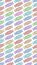 Set of sweets. Seamless vertical pattern. Sweet endless background. Cartoon style